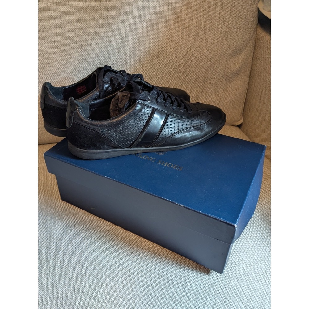 Herring Targa Black Calf Lace Up Mens Shoes‎ - With Box. Sz 44F (10.5 US)